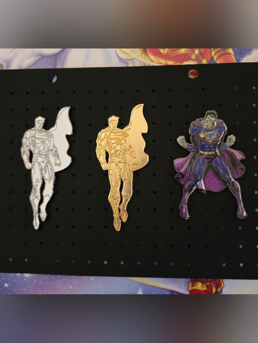 Superman Quest Figpin - Uncommon, Super & Hyper - Set of 3